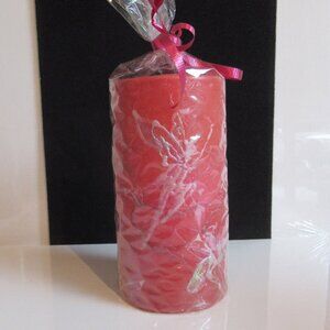 Iridescent Fairy Candle,  Hand Painted, Helen Radok, Red, Nature, Theme